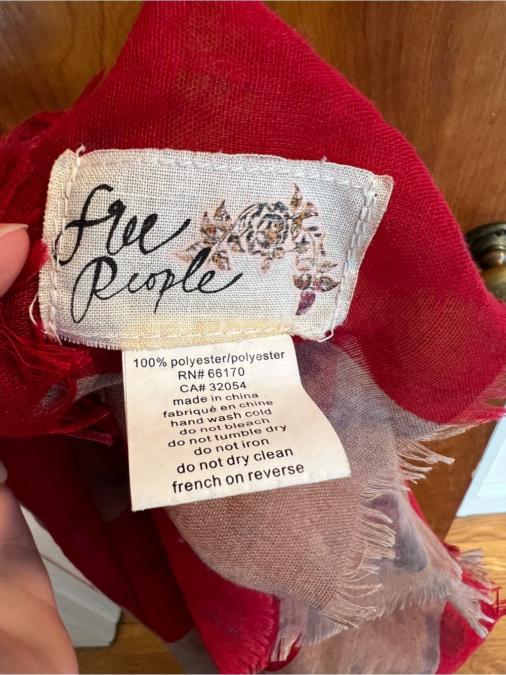 Free People Patriotic Lightweight Frayed Scarf - Picture 7 of 7